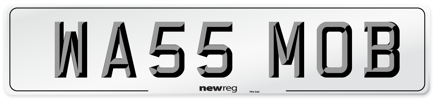 WA55 MOB Number Plate from New Reg